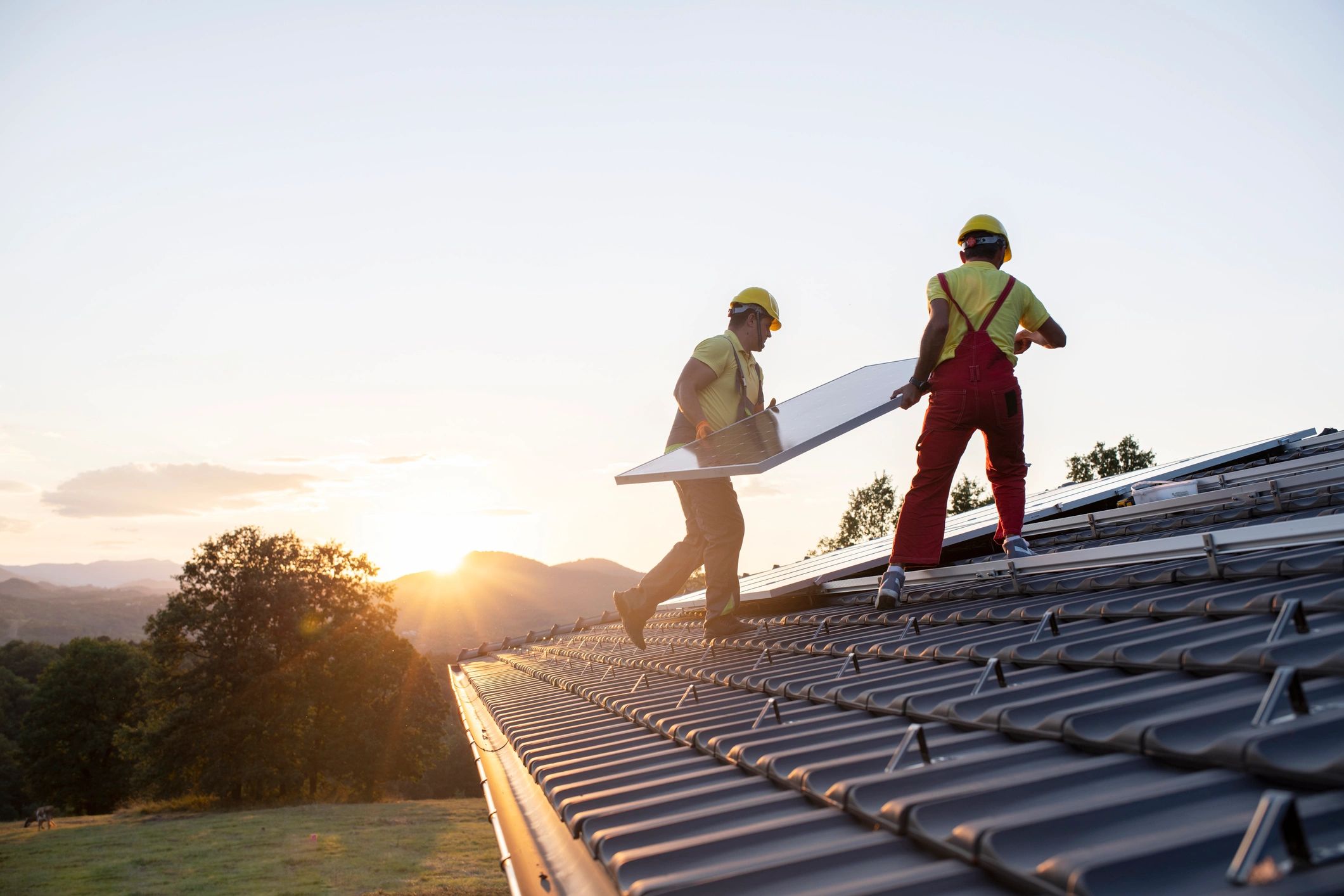 solar energy installation rooftop
