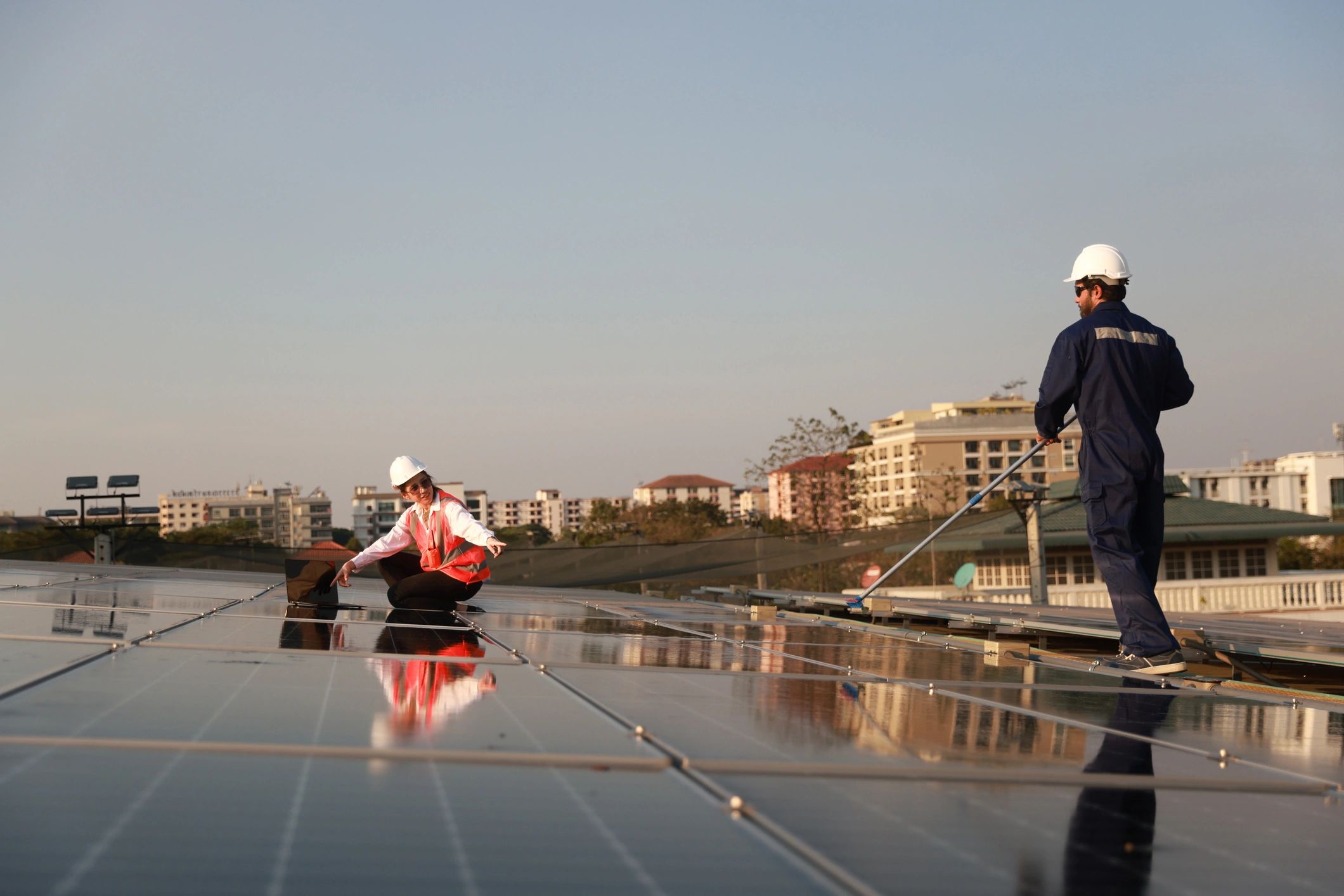solar energy installation rooftop